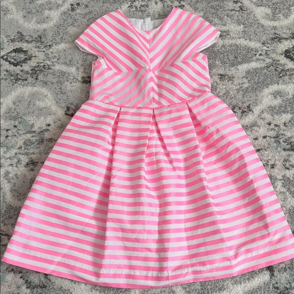 Jacadi Girls Pink Stripe Elegant Dress